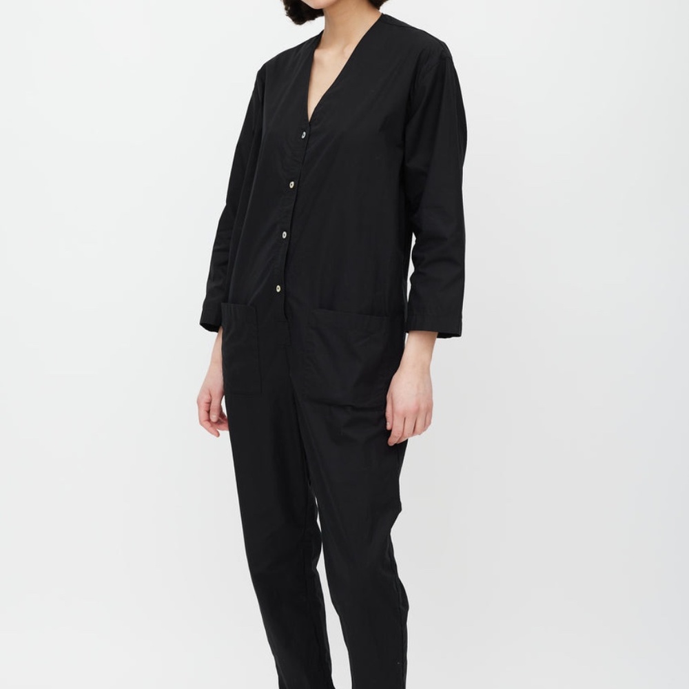 Horses Atelier - V-Neck Patch Pocket Jumpsuit - Black - Size 1 (size US 4)